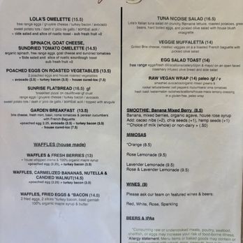 Lola's Cafe - Page 2 menu September 2025 - Coffee & Tea Near Me - Ladera Ranch, California