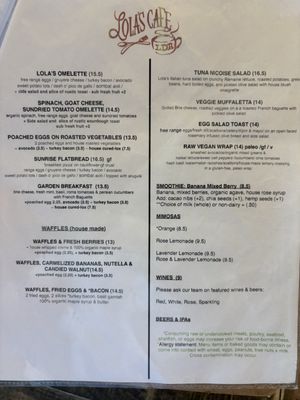 Menu photo 2 Lola's Cafe Ladera Ranch, CA