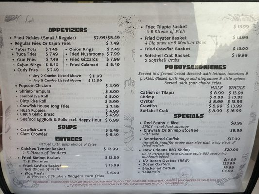 Menu photo 4 Crawfish House Renton, WA
