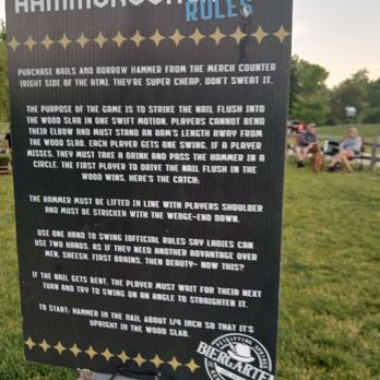 Petrifying Springs Park - Instructions for a fun game. Nails cost $1 for 6 nails. Hammer is available at the bar. - Dog Parks Near Me - Kenosha, Wisconsin