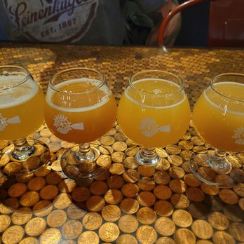 Forager Brewery - We tried 4 of the Hoppy beers. 3 were hazy. LOVED Electric upcycle! - Breweries Near Me - Rochester, Minnesota