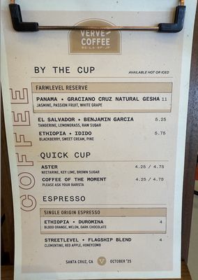 Menu photo 8 Verve Coffee Roasters Santa Cruz, CA Menu photo 8 Verve Coffee Roasters Santa Cruz, CA