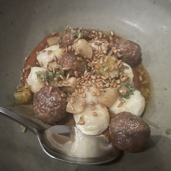 Intero Restaurant - Ricotta gnocchi with meatballs - Italian Near Me - Austin, Texas