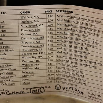 Neptune Oyster - The menu - Seafood Near Me - Boston, Massachusetts Neptune Oyster - The menu - Seafood Near Me - Boston, Massachusetts