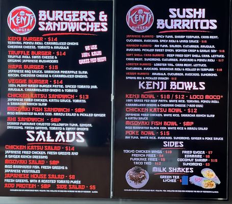 Menu photo 7 Kenji Burger Lihue, HI