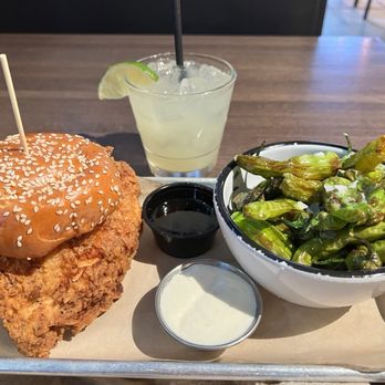 5280 Burger Bar - SHISHITO PEPPERS SHEKO'S CHICKEN SANDWICH - Burgers Near Me - Denver, Colorado