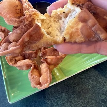 My Xuyen Vietnamese Cafe - Burnt Crab Rangoon. No filling. Did not even attempt to eat it. The restaurant is not clean and half of it looks like a thrift store. - Vietnamese Near Me - Gladstone, Missouri