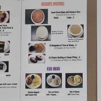 Restaurant Salvadoreno Usuluteco - a menu for desserts - Spanish Near Me - Riverside, California Restaurant Salvadoreno Usuluteco - a menu for desserts - Spanish Near Me - Riverside, California