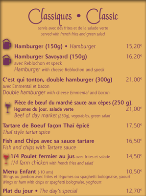 Menu photo 7 Brasserie les Marmottons Argentière, 74