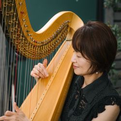 Harpist Tomoko Sato - At a wedding in Santa Ana