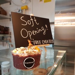 Supabowl - Free chia seeds in your bowls during their soft opening!