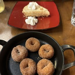 Key lime pie and cinnamon donuts