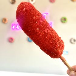 Mochinut Temple Avenue - Flaming Hot Cheetos Dog