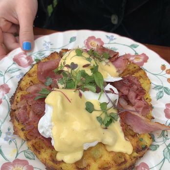 Cafe on 27 - TAHDIG WAFFLE BENEDICT.......... - Breakfast & Brunch Near Me - Topanga, California Cafe on 27 - TAHDIG WAFFLE BENEDICT.......... - Breakfast & Brunch Near Me - Topanga, California