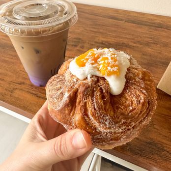 Rose Ave Bakery - Mango Sticky Rice Kouign Amann and Ube Iced Coffee - Bakeries Near Me - Washington, DC, District of Columbia Rose Ave Bakery - Mango Sticky Rice Kouign Amann and Ube Iced Coffee - Bakeries Near Me - Washington, DC, District of Columbia