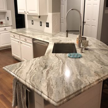 Design Floors - Fantasy brown granite with subway tile in herringbone pattern backsplash - Flooring Near Me - Lewisville, Texas Design Floors - Fantasy brown granite with subway tile in herringbone pattern backsplash - Flooring Near Me - Lewisville, Texas