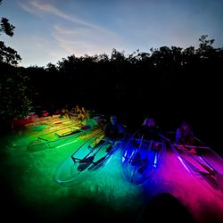 Key West Boat & Jet Ski Adventures - Night kayak tour. Clear bottom kayaks with LED lights.