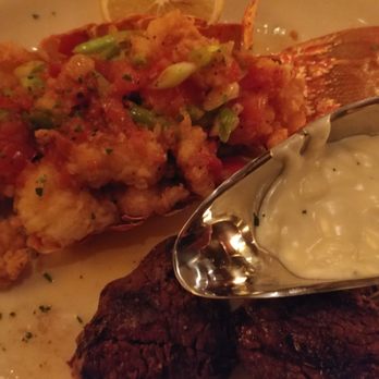 Bob's Steak & Chop House - Surf and turf. Fried lobster tail and 2 filet medallions. - Steakhouses Near Me - Grapevine, Texas