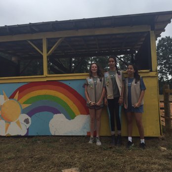The Home Depot - Cadette Girl Scouts Faustina, Avery and Angie show off their painting skills! All purchased from Home Depot! - Hardware Stores Near Me - Duluth, Georgia