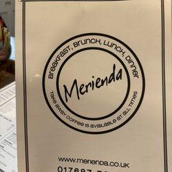 Merienda - Menu cover