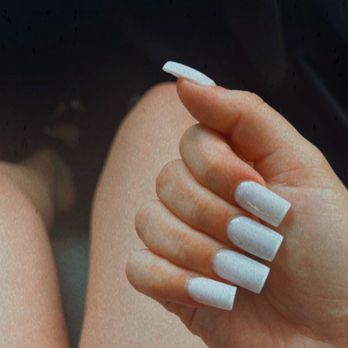 Nexus Nails & Pedi Spa - Off white short square nails with white tips! - Nail Salons Near Me - Sugar Land, Texas Nexus Nails & Pedi Spa - Off white short square nails with white tips! - Nail Salons Near Me - Sugar Land, Texas