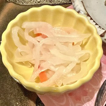 Yoichi's - Pickled Radish Zensai Appetizer. IG: @amei.eats - Japanese Near Me - Santa Barbara, California Yoichi's - Pickled Radish Zensai Appetizer. IG: @amei.eats - Japanese Near Me - Santa Barbara, California