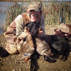 Delevan National Wildlife Refuge - My girl kimber and I! Our favorite thing to do!