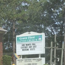 Grove Baptist Church - Very tacky.