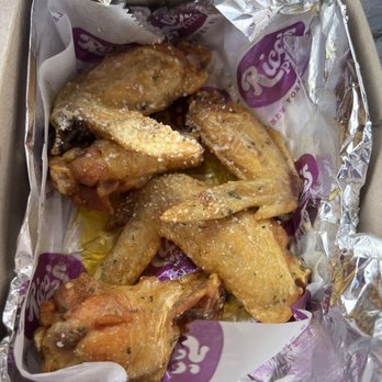 Rico's Pizza - Garlic parm wings - needed a bit more flavor for us! - Pizza Near Me - Bath, New York
