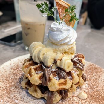 TwoHa's Cafe - Banana Nutella Croffle. $13.99 - Desserts Near Me - Duluth, Georgia
