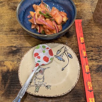 Jang Dok Dae - One of the banchan - tomato salad - Korean Near Me - Flushing, New York