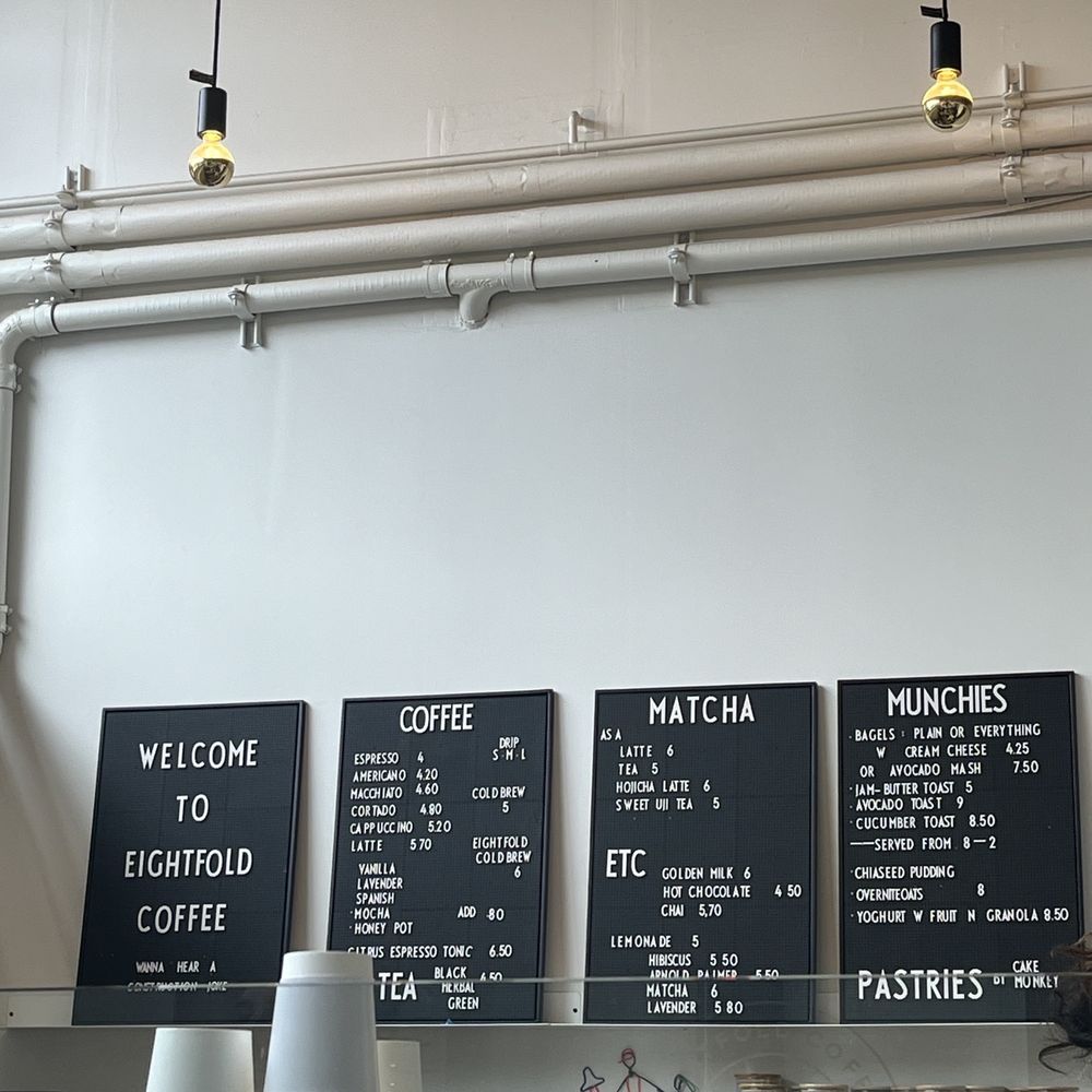 Eightfold Coffee - Jan 2024 menu - Coffee & Tea Near Me - Los Angeles, California Eightfold Coffee - Jan 2024 menu - Coffee & Tea Near Me - Los Angeles, California
