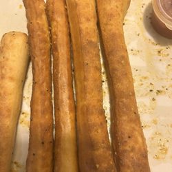 Papa Johns Pizza - Hard, dry overcooked breadsticks