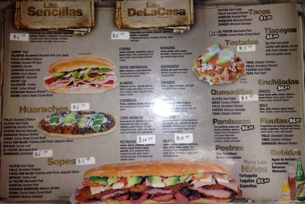 Menu photo 7 Tortas la Hechizera Dallas, TX