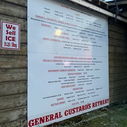 General Custard's Retreat - Menu