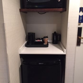 Delta Hotels Calgary South - Microwave, coffee/tea area, and mini fridge - Hotels Near Me - Calgary, Alberta