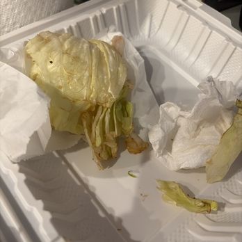 Harry's Cafe - This old lettuce was in my bacon and egg sandwich. - American Near Me - Stanton, California Harry's Cafe - This old lettuce was in my bacon and egg sandwich. - American Near Me - Stanton, California