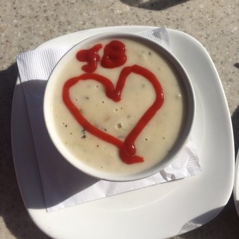 Brigantine - Clam chowder with Brig Hot Sauce - Seafood Near Me - Del Mar, California