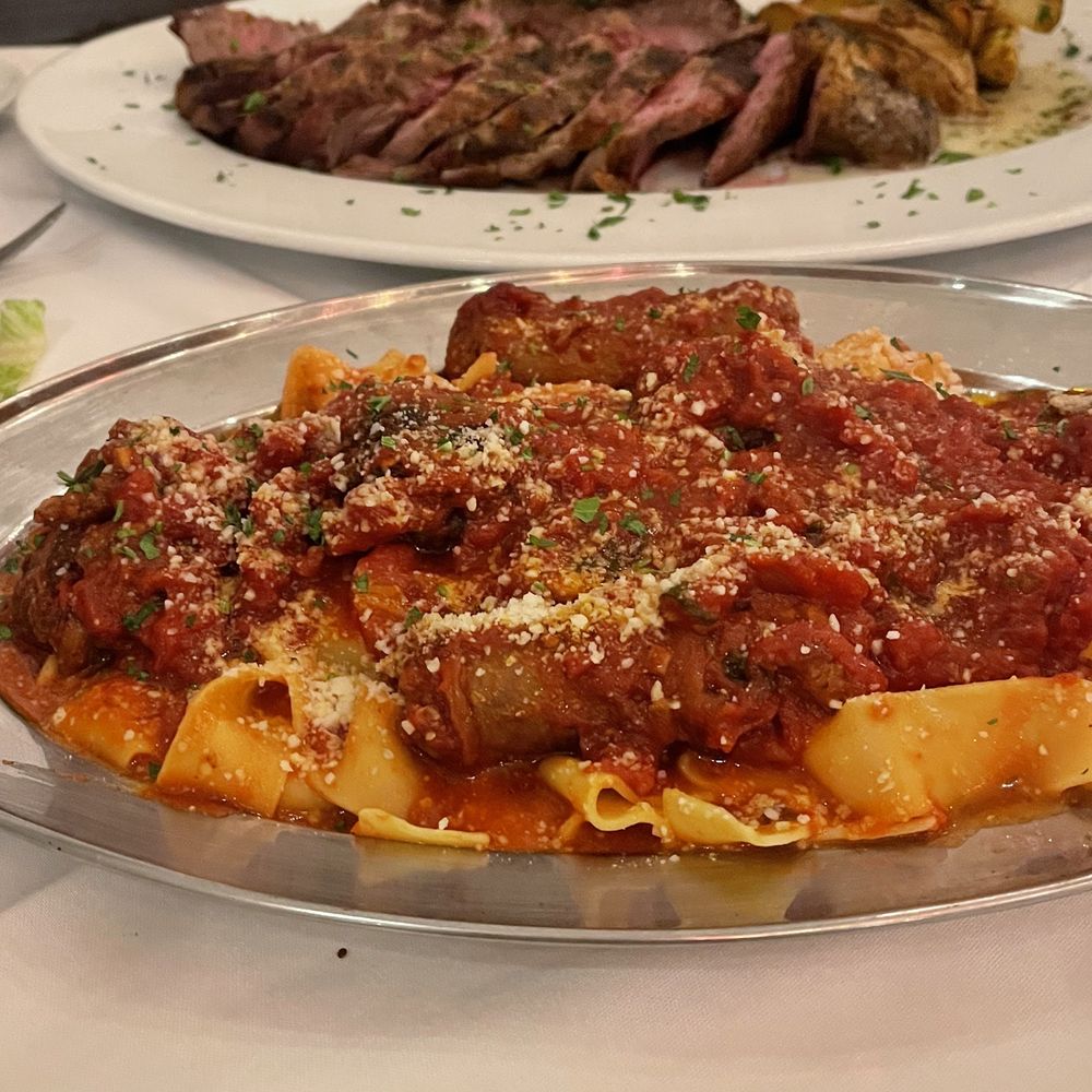Pulcinella on the Green - Sunday gravy, ribeye in the distance - Italian Near Me - Wading River, New York Pulcinella on the Green - Sunday gravy, ribeye in the distance - Italian Near Me - Wading River, New York