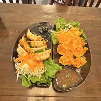 Saoha Khao Soi Thai Cuisine - Pan fried dumplings and cream cheese wontons - Thai Near Me - Los Angeles, California Saoha Khao Soi Thai Cuisine - Pan fried dumplings and cream cheese wontons - Thai Near Me - Los Angeles, California