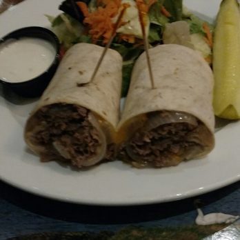 Danaher’s Pub - Cheese steak on a wrap!! Got a side of salad instead of fries. So good - Irish Pub Near Me - Fairfield, New Jersey