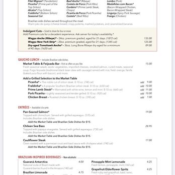 Fogo de Chão - Lunch Menu - Brazilian Near Me - Baltimore, Maryland