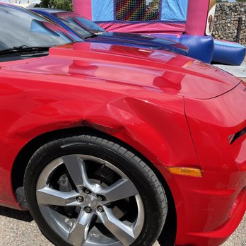Caliber Collision - The damage to fender bumper and rim. - Body Shops Near Me - Albuquerque, New Mexico
