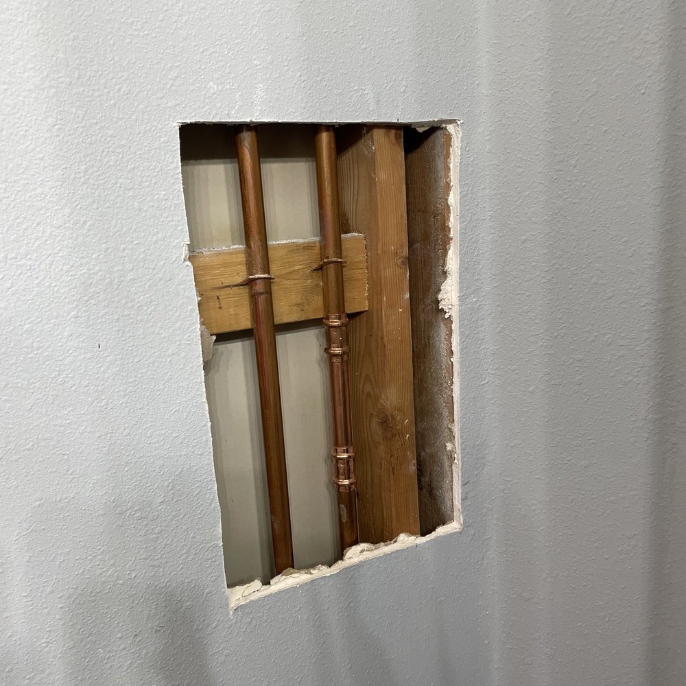 Before: bathroom wall Before: bathroom wall