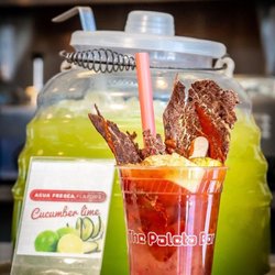 The Paleta Bar - Espanola - Meatchelada and lime Agua Fresca