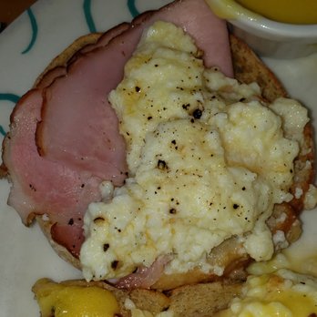 Anthony's HomePort - My Eggs Benedict. That lumpy mess that looks like a pile of greasy grits is supposed to be my egg whites. Disgusting texture - Seafood Near Me - Des Moines, Washington Anthony's HomePort - My Eggs Benedict. That lumpy mess that looks like a pile of greasy grits is supposed to be my egg whites. Disgusting texture - Seafood Near Me - Des Moines, Washington