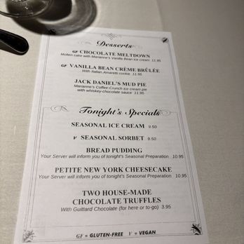 Shadowbrook - The Valentines Day Menu - American Near Me - Capitola, California