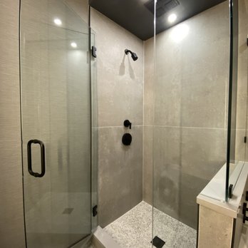 4Ever Remodeling - Porcelosa Bottega Acero large format tile (48 x 48) with Kallista One shower fixtures. - General Contractors Near Me - Niles, Illinois