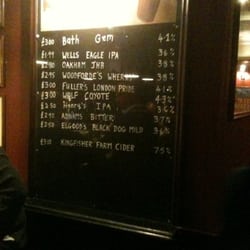Ribs of Beef - Special beer menu board