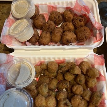 MAD Seafood - Hush Puppies and fried okra - Seafood Near Me - Annandale, Virginia MAD Seafood - Hush Puppies and fried okra - Seafood Near Me - Annandale, Virginia